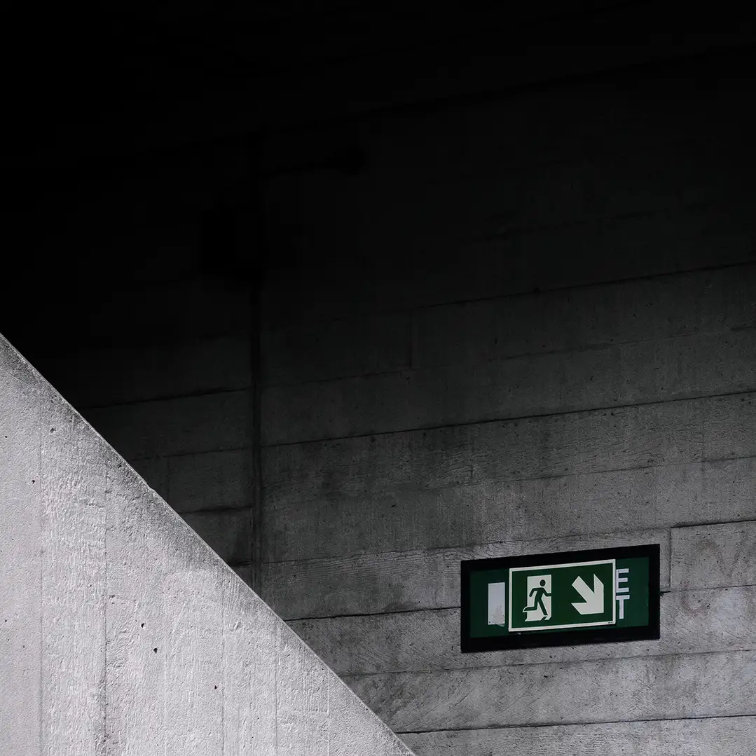 Concrete stairway, London